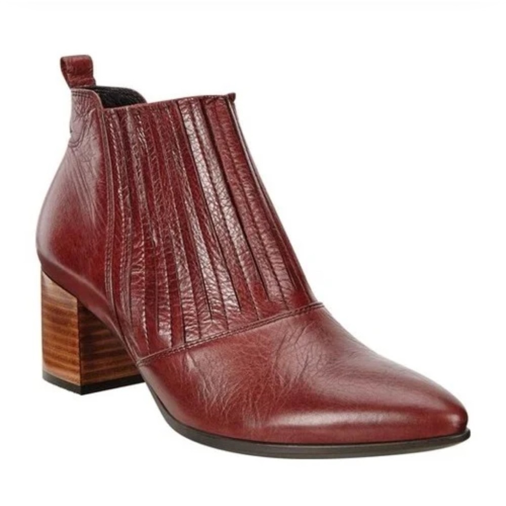 Ecco ECCO Shape 45 Pointy Boots Elegant Burgundy Ankle Boots Size US7 /EU38